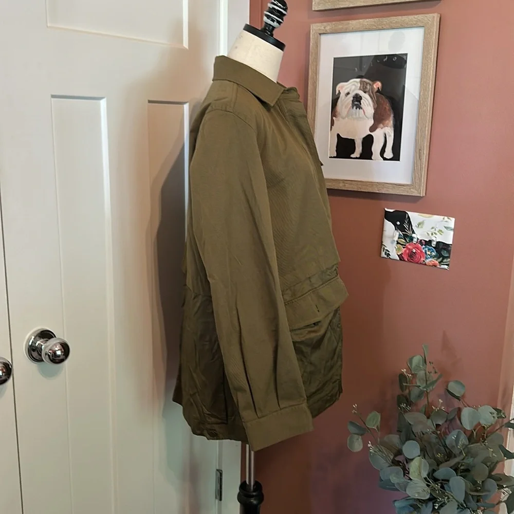 Alexander Wang women’s army Green Utility parka military 8 Relaxed jacket - Picture 8 of 15